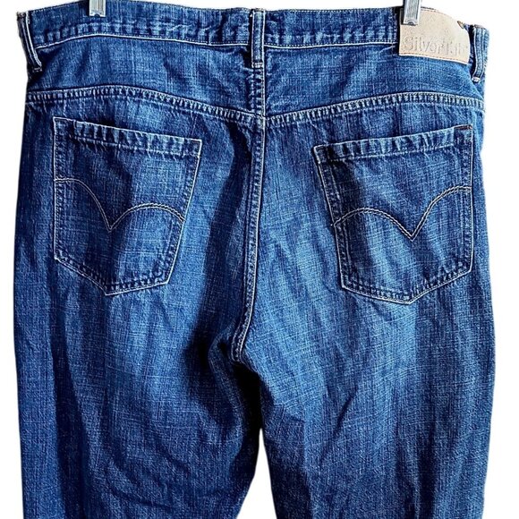 Vtg 42x32 Levis Jeans Silvertab 90s Y2K Baggy Fit Skater Denim Jeans Loose - Picture 1 of 9